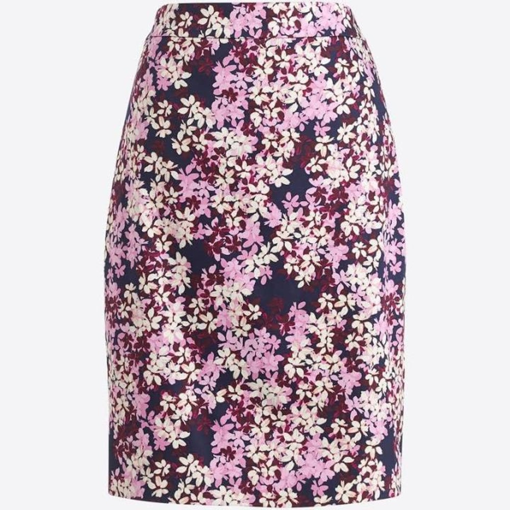 I.Crew Pencil Skirt, floral, Size 8